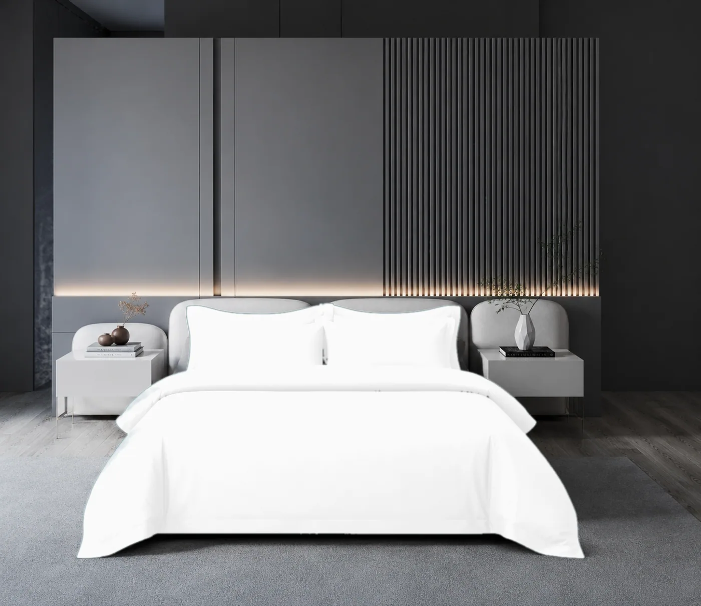 Lenjerie Satin Premium — Alb